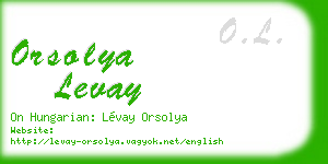 orsolya levay business card